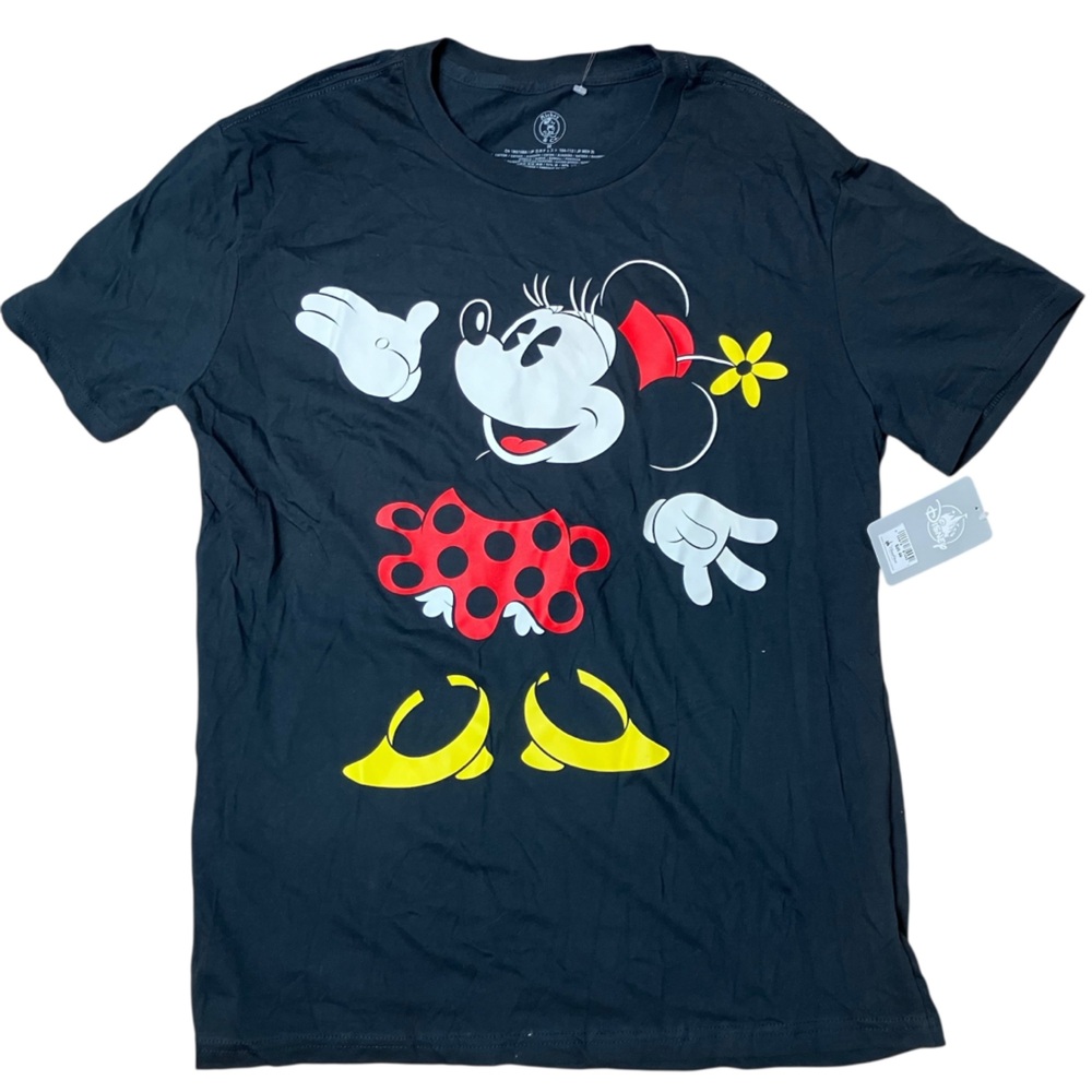Disney Parks Men’s M Minnie‎ Mouse T-Shirt Ears Flower World Fun Retro Polka Dot - Picture 9 of 9